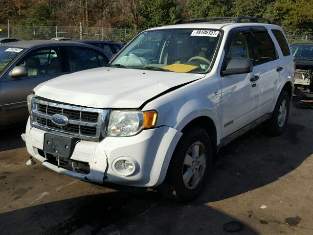 1FMCU93108KA24417 - 2008 FORD ESCAPE XLT WHITE photo 2