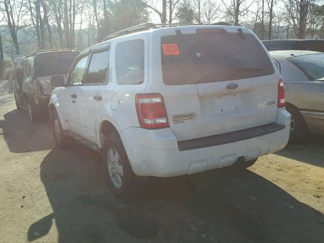 1FMCU93108KA24417 - 2008 FORD ESCAPE XLT WHITE photo 3