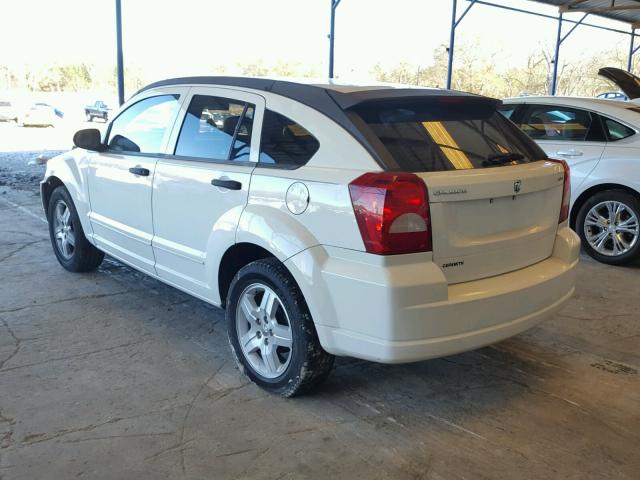 1B3JB48B27D501682 - 2007 DODGE CALIBER SX WHITE photo 3