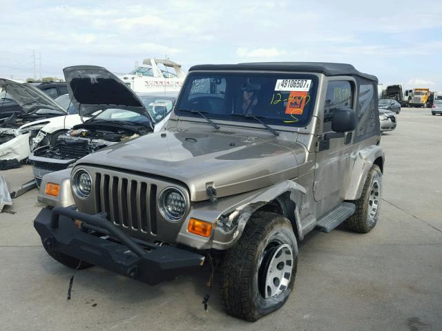 1J4FA59S74P747451 - 2004 JEEP WRANGLER / GOLD photo 2