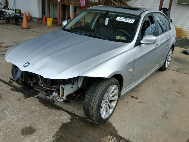 WBAPK5C57BA655828 - 2011 BMW 328 XI SUL SILVER photo 2
