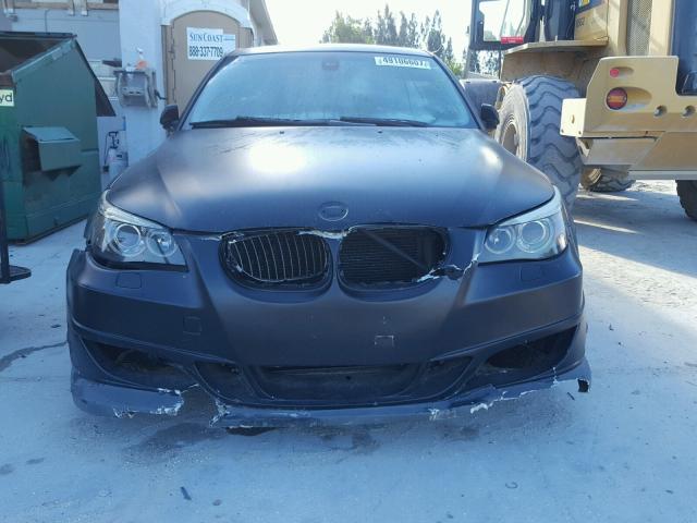 WBANB53516CP02093 - 2006 BMW 550 I BLACK photo 9