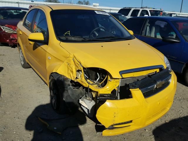 KL1TD56687B104509 - 2007 CHEVROLET AVEO BASE YELLOW photo 1