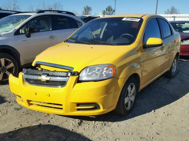 KL1TD56687B104509 - 2007 CHEVROLET AVEO BASE YELLOW photo 2