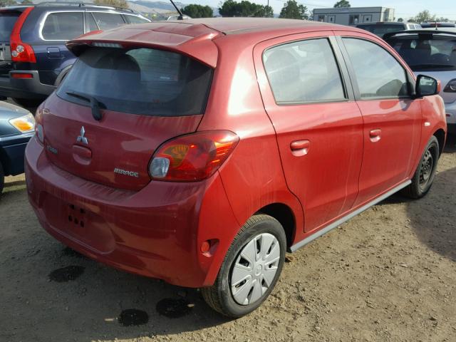 ML32A3HJ6FH036289 - 2015 MITSUBISHI MIRAGE DE RED photo 4