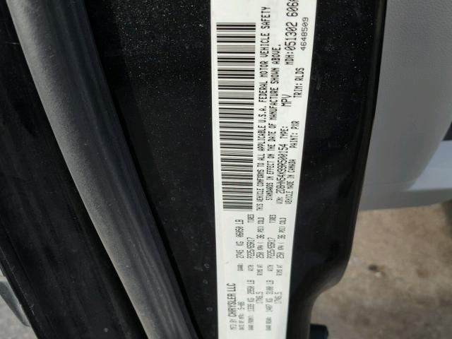 2D8HN54X99R500154 - 2009 DODGE GRAND CARA BLACK photo 10