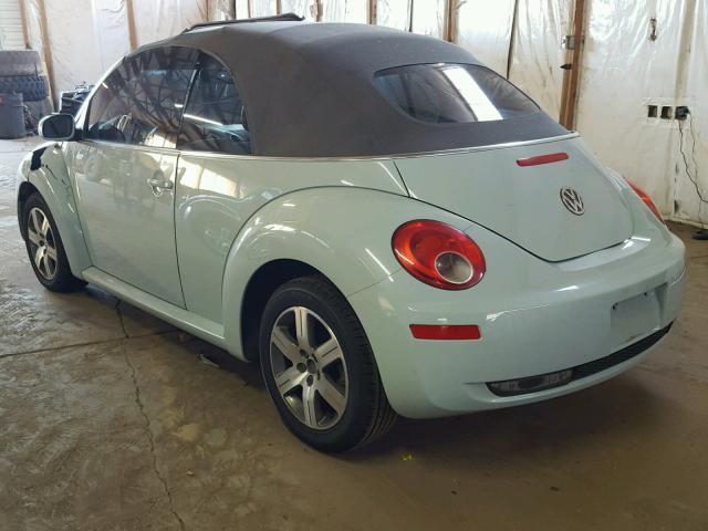 3VWPF31Y86M308023 - 2006 VOLKSWAGEN NEW BEETLE BLUE photo 3