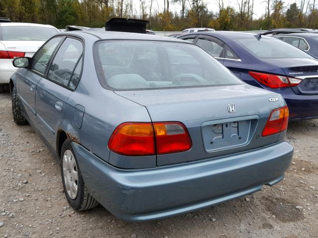 2HGEJ6617YH542369 - 2000 HONDA CIVIC BASE 蓝色 照片 3