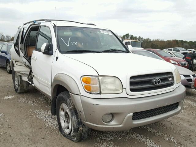 5TDZT34A93S153691 - 2003 TOYOTA SEQUOIA SR WHITE photo 1