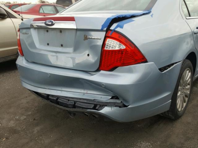 3FADP0L3XAR135495 - 2010 FORD FUSION HYB BLUE photo 9