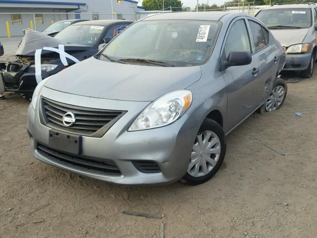 3N1CN7AP4DL892252 - 2013 NISSAN VERSA S GRAY photo 2