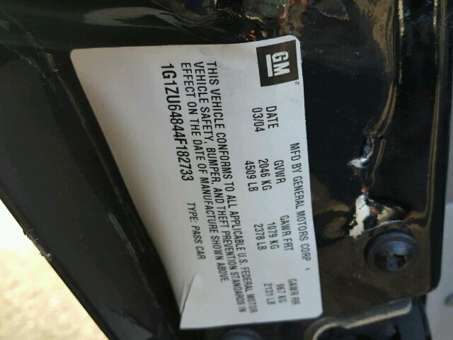 1G1ZU64844F182733 - 2004 CHEVROLET MALIBU MAX 黑色 照片 10