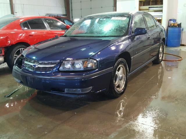 2G1WH55K619250241 - 2001 CHEVROLET IMPALA LS BLUE photo 2