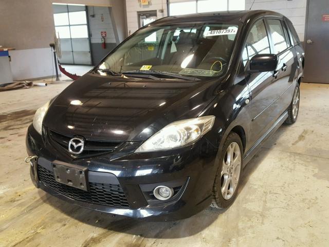 JM1CR29L580311088 - 2008 MAZDA 5 BLACK photo 2