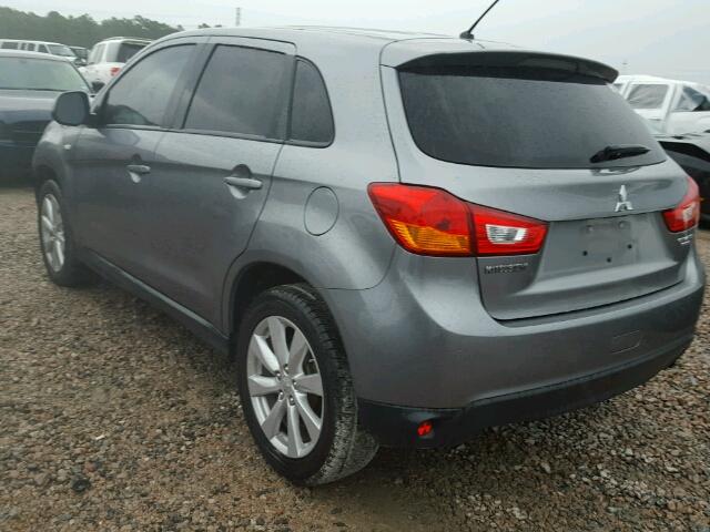 4A4AP3AU6EE017620 - 2014 MITSUBISHI OUTLANDER GRAY photo 3