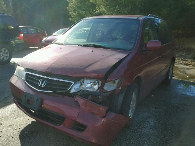 2HKRL18602H516734 - 2002 HONDA ODYSSEY EX RED photo 2