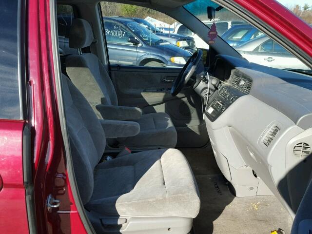 2HKRL18602H516734 - 2002 HONDA ODYSSEY EX RED photo 5