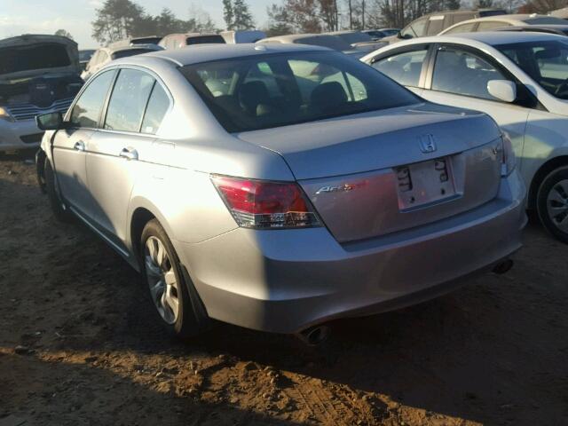 1HGCP36839A001207 - 2009 HONDA ACCORD EXL SILVER photo 3