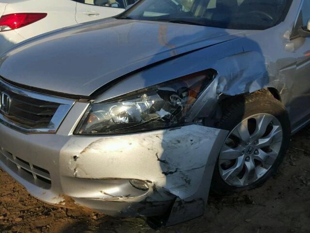 1HGCP36839A001207 - 2009 HONDA ACCORD EXL SILVER photo 9