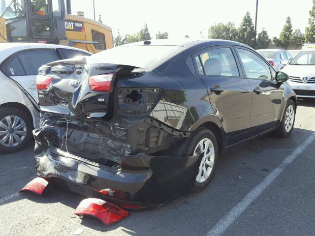KNADM4A32E6365612 - 2014 KIA RIO LX Սև լուսանկար 4
