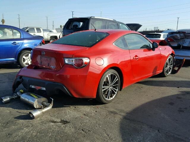 JF1ZNAA15D2713594 - 2013 TOYOTA SCION FR-S RED photo 4