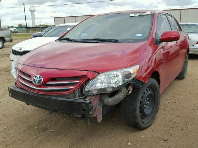 5YFBU4EE1DP148579 - 2013 TOYOTA COROLLA BA RED photo 2