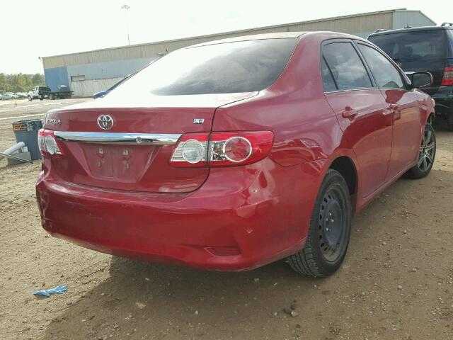 5YFBU4EE1DP148579 - 2013 TOYOTA COROLLA BA RED photo 4