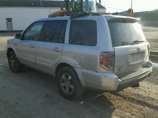 2HKYF18577H539817 - 2007 HONDA PILOT EXL SILVER photo 3