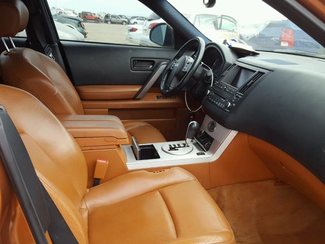 JNRBS08W83X000593 - 2003 INFINITI FX45 ORANGE photo 5