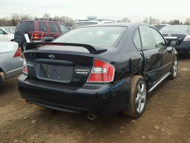 4S3BL676364208064 - 2006 SUBARU LEGACY GT BLACK photo 4