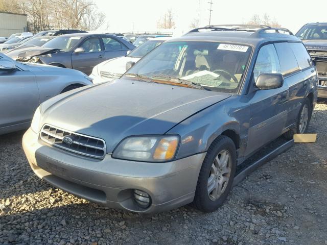 4S3BH675627630329 - 2002 SUBARU LEGACY OUT GREEN photo 2