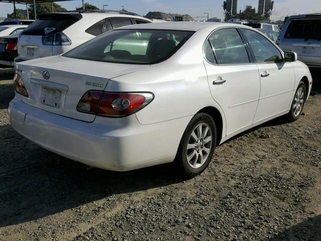 JTHBF30G030117599 - 2003 LEXUS ES 300 WHITE photo 4