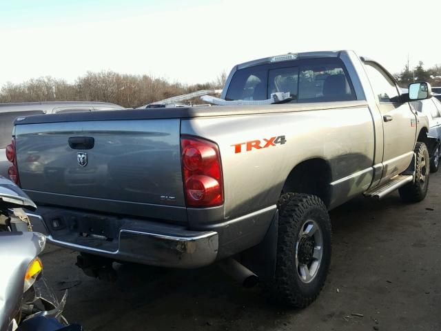 3D7KS26A17G820825 - 2007 DODGE RAM 2500 S GRAY photo 4