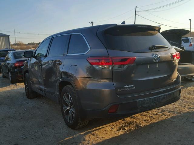 5TDBZRFH3HS423065 - 2017 TOYOTA HIGHLANDER GRAY photo 3