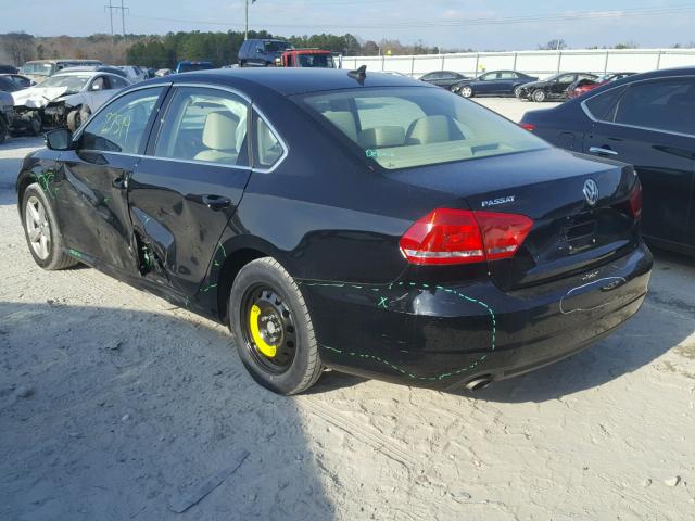 1VWAS7A33FC104714 - 2015 VOLKSWAGEN PASSAT S შავი ფოტო 3