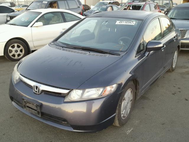 JHMFA362X7S007889 - 2007 HONDA CIVIC HYBR GRAY photo 2