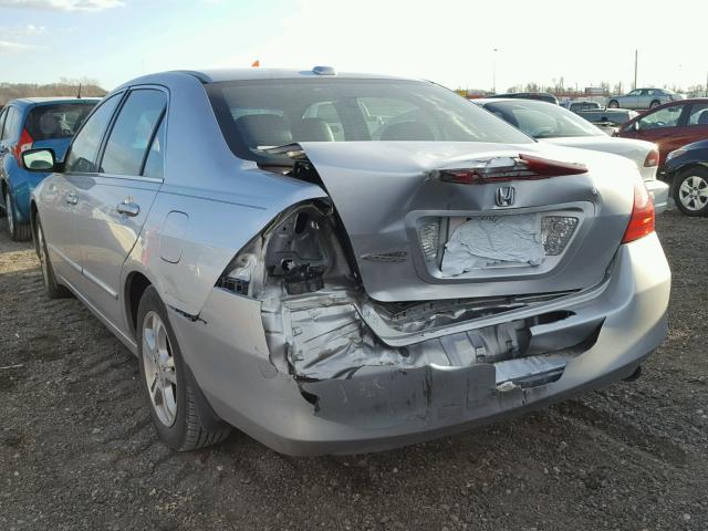 1HGCM56797A068502 - 2007 HONDA ACCORD EX SILVER photo 3