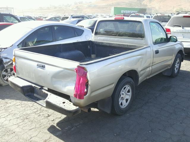 5TENL42N04Z383313 - 2004 TOYOTA TACOMA TAN photo 4