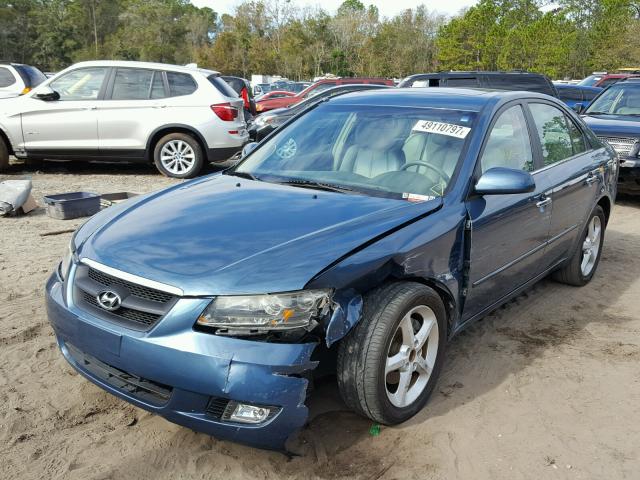 5NPEU46F86H066594 - 2006 HYUNDAI SONATA GLS BLUE photo 2