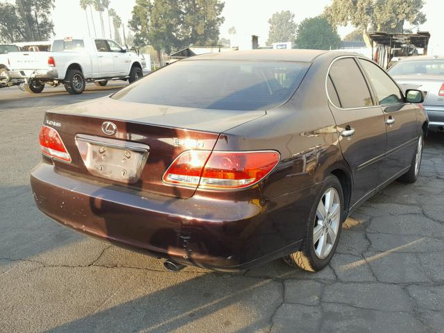 JTHBA30G855112266 - 2005 LEXUS ES 330 BURGUNDY photo 4