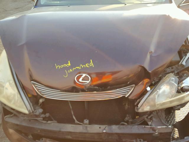 JTHBA30G855112266 - 2005 LEXUS ES 330 BURGUNDY photo 7