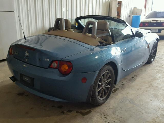 4USBT33584LS52909 - 2004 BMW Z4 2.5 BLUE photo 4