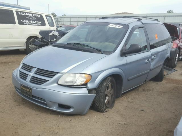 1D4GP45R16B607596 - 2006 DODGE CARAVAN SX BLUE photo 2