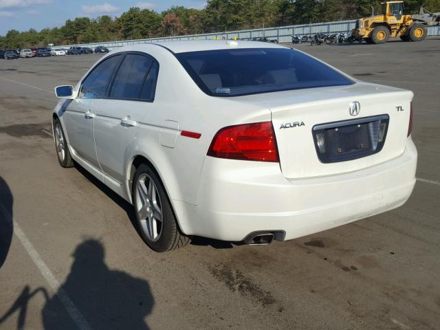 19UUA66215A025258 - 2005 ACURA TL WHITE photo 3