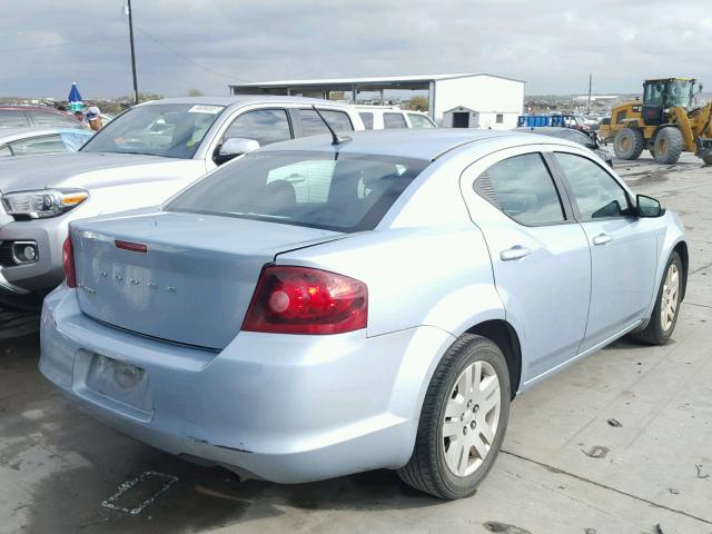 1C3CDZAB1DN730308 - 2013 DODGE AVENGER SE BLUE photo 4