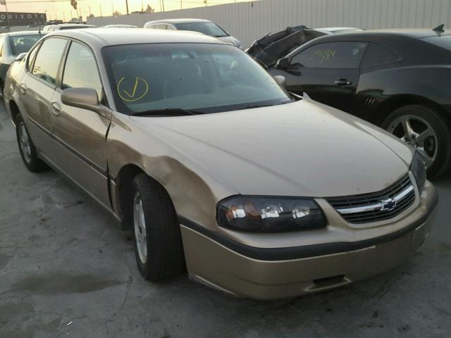 2G1WF52E449285949 - 2004 CHEVROLET IMPALA GOLD photo 1