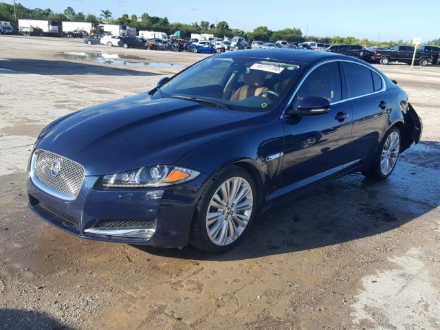 SAJWA0HB6CLS43829 - 2012 JAGUAR XF PORTFOL BLUE photo 2