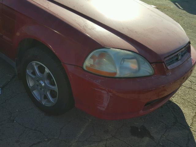 1HGEJ8249WL039244 - 1998 HONDA CIVIC EX წითელი ფოტო 9