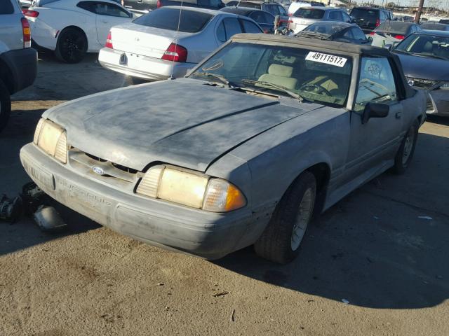 1FACP44M2NF117313 - 1992 FORD MUSTANG LX GRAY photo 2