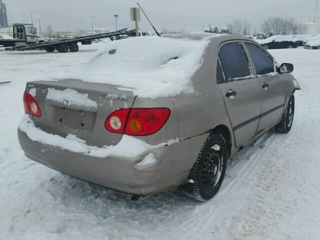 2T1BR32E53C714094 - 2003 TOYOTA COROLLA CE BEIGE photo 4